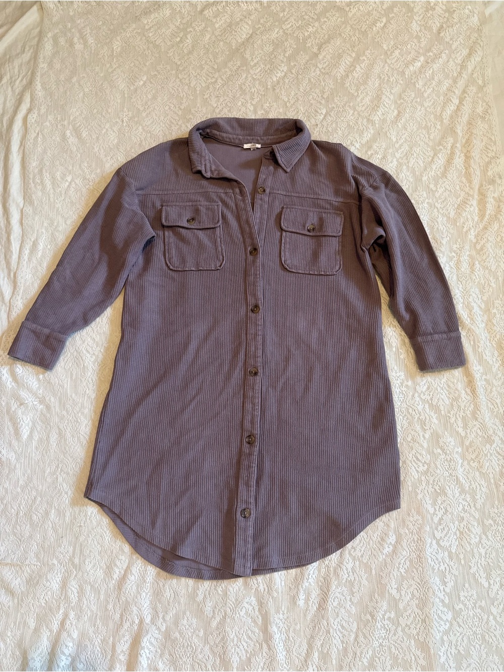 Anthropologie duster shacket in purple - Picture 2 of 14